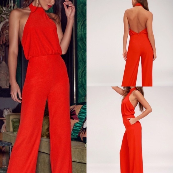 Lulus moment for life halter jumpsuit - Picture 7 of 8